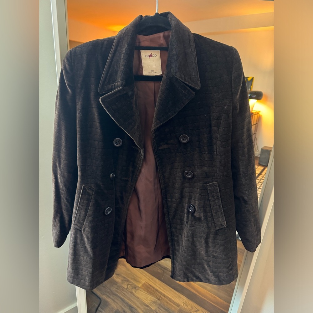 Made in France chocolate brown blazer 🍫